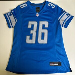 Women's Detroit Lions Nike Blue Team Game Jersey - Size Large